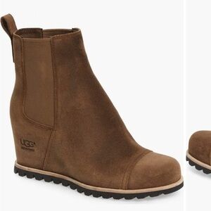 Brown wedge UGG boots
